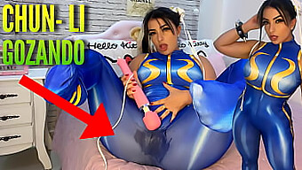 Cosplay Chun Li'S Solo Play With A Hentai Vibrator And Cumming