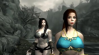 Jogo De Punição E Prazer: Jenna E Lacey Em Skyrim