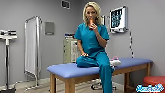 Masturbation At Work: Nurse420'S Dildo Play