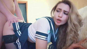 Riding On A Dorm Room Cock With A Cute College Girl