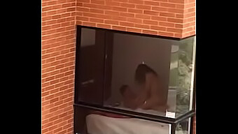 Big Booty Latina Caught By The Window